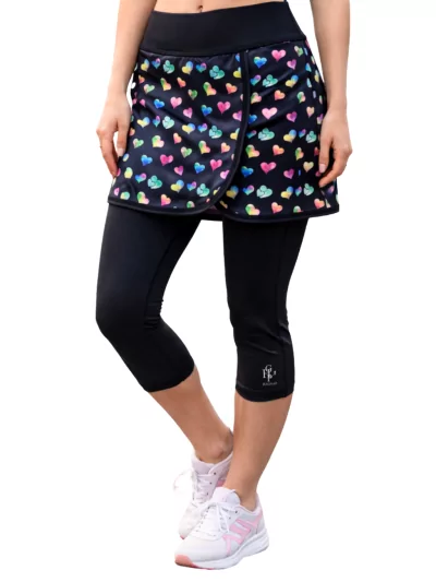 2v1 legíny se sukní srdce